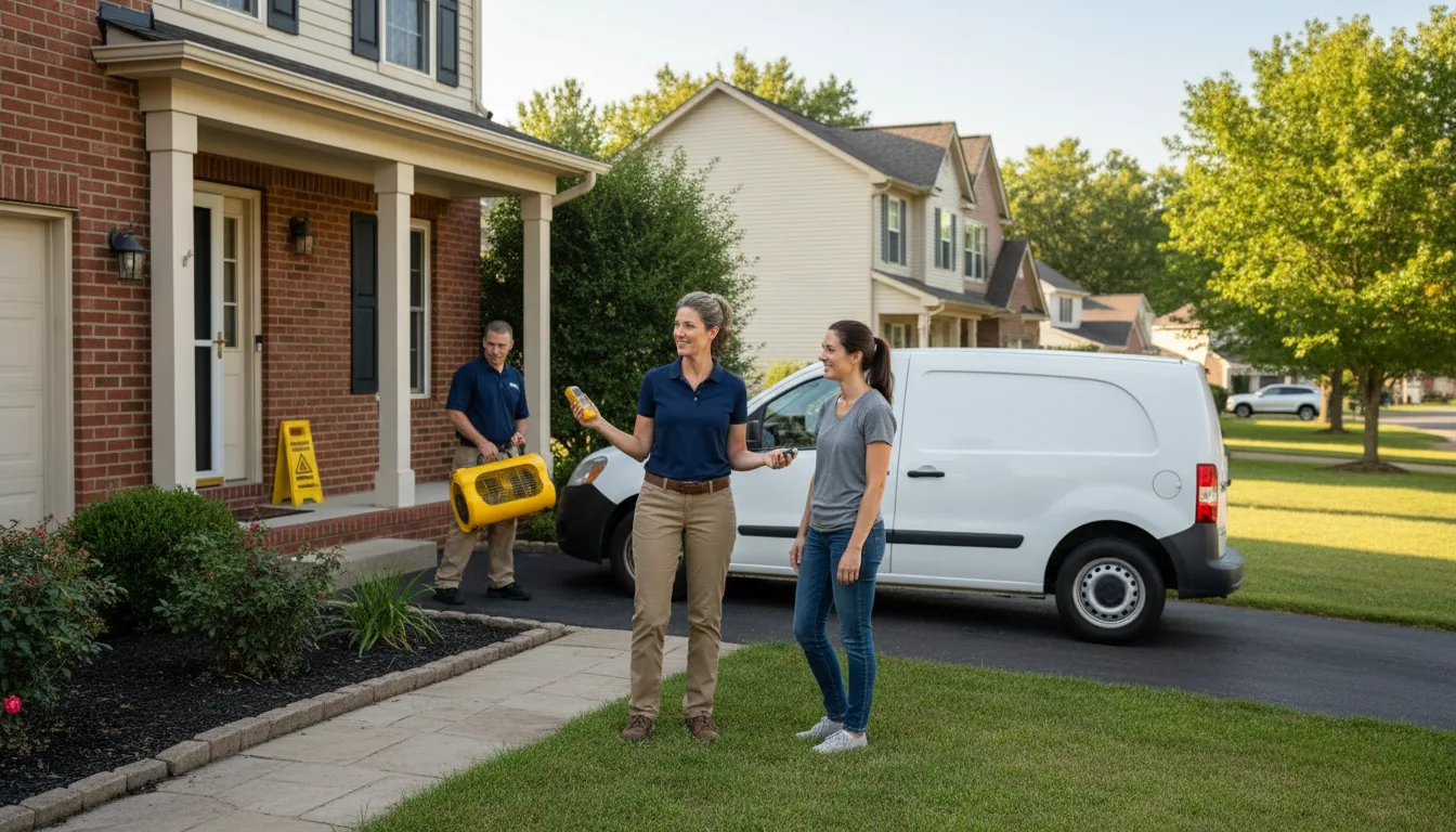 Residential water damage restoration in Moore, TX